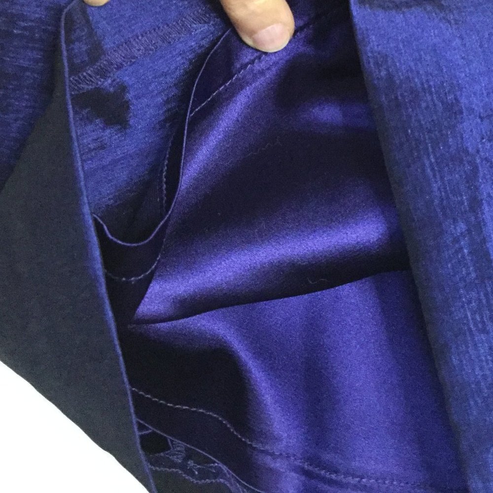 Cache Deep Midnight Blue Ruffle Cocktail Dress - Picture 5 of 9